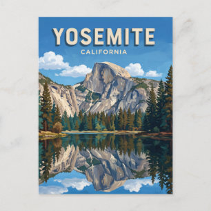 Half Dome Spiegelung Yosemite Kalifornien Postkarte