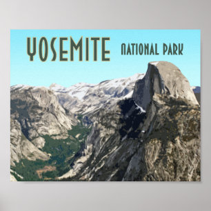 Half Dome Yosemite Nationalpark Souvenir aus alten Poster