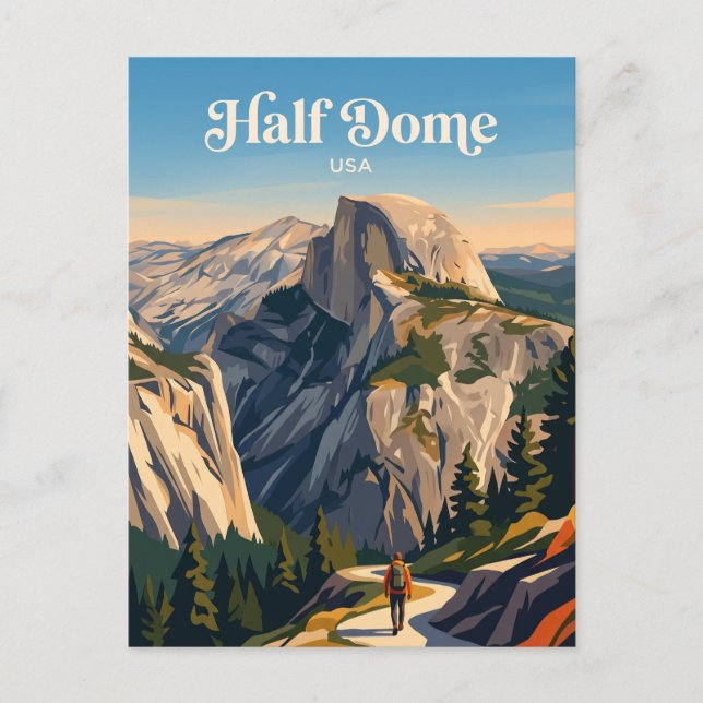 Half Dome Yosemite USA Postkarte (Vorderseite)