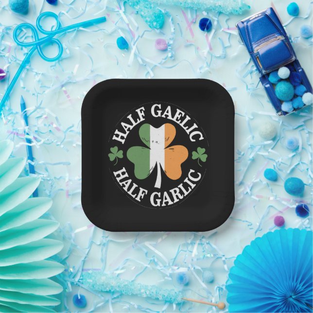 Half Gaelic Half Knolic Irish Italian St Patricks Pappteller (Party)