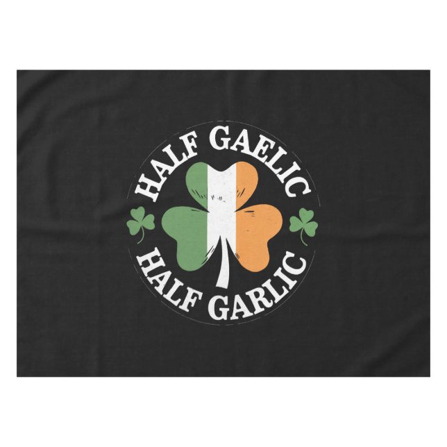 Half Gaelic Half Knolic Irish Italian St Patricks Tischdecke (Vorderseite (Horizontal))