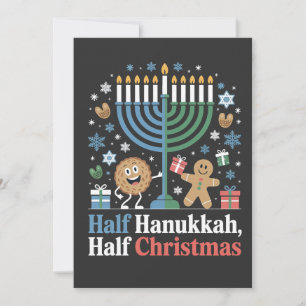 Half Hanukkah Weihnachten Weihnachten Weihnachten  Einladung