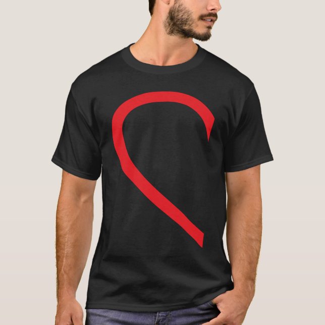 Half Heart Left Hand Side Love Couple Camisa Parej T-Shirt (Vorderseite)