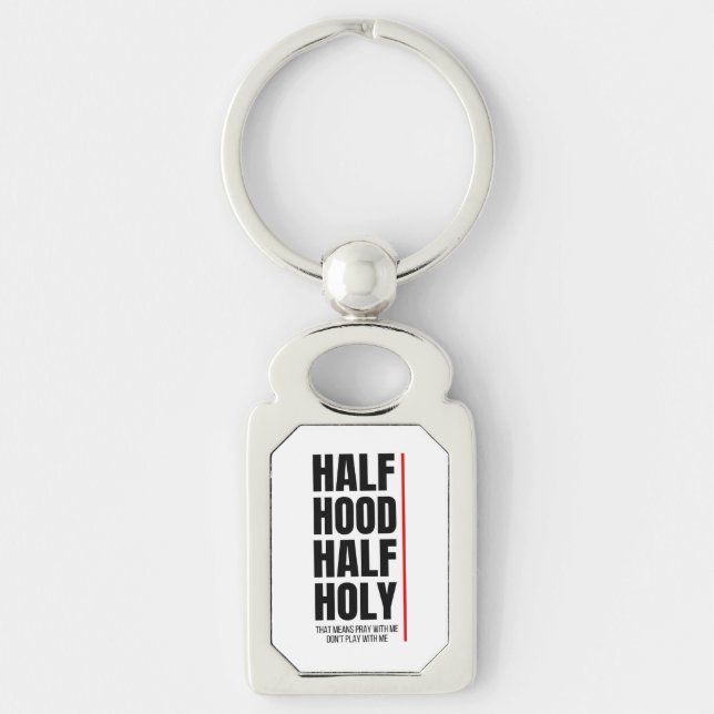 HALF HOOD HALF HOLY SCHLÜSSELANHÄNGER (Vorderseite)
