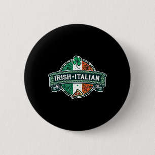 Half Irish Half Italienisch Funny Irish Shamro Button