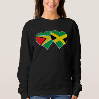 Half Jamaican Half Guyanese Heart Jamaica Guyana F Sweatshirt