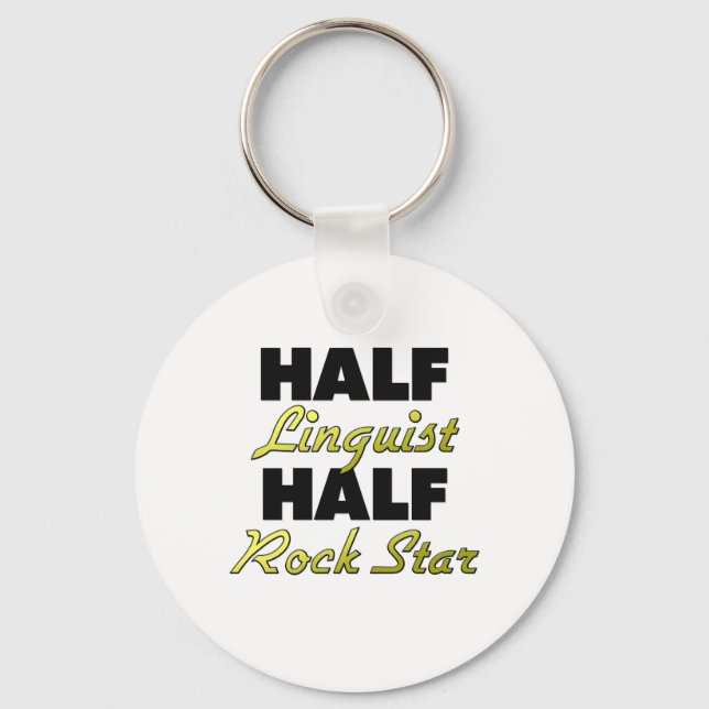 Half Linguist Half Rock Star Schlüsselanhänger (Vorderseite)