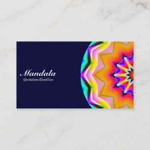 Half Mandala 02 - Dunkle Marine Visitenkarte