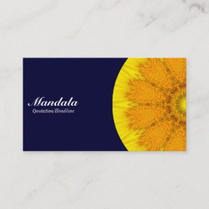 Half Mandala 04 - Dunkle Marine Visitenkarte