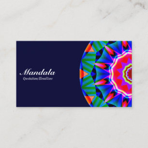 Half Mandala 08 - Dunkle Marine Visitenkarte