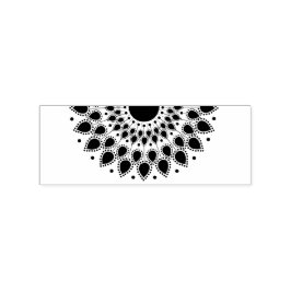 Half Mandala Lotus Blume Gummistempel
