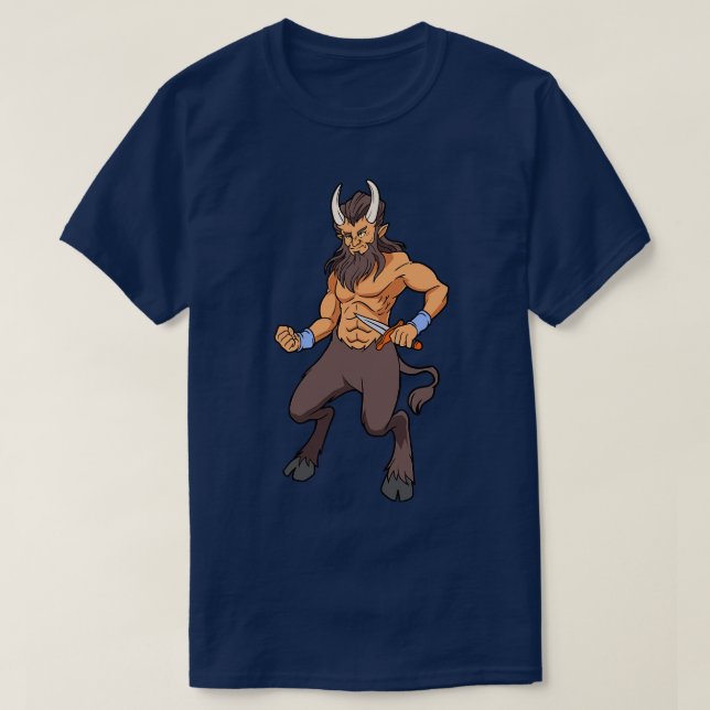 Half Mann Half Ziege Satyr T-Shirt (Design vorne)