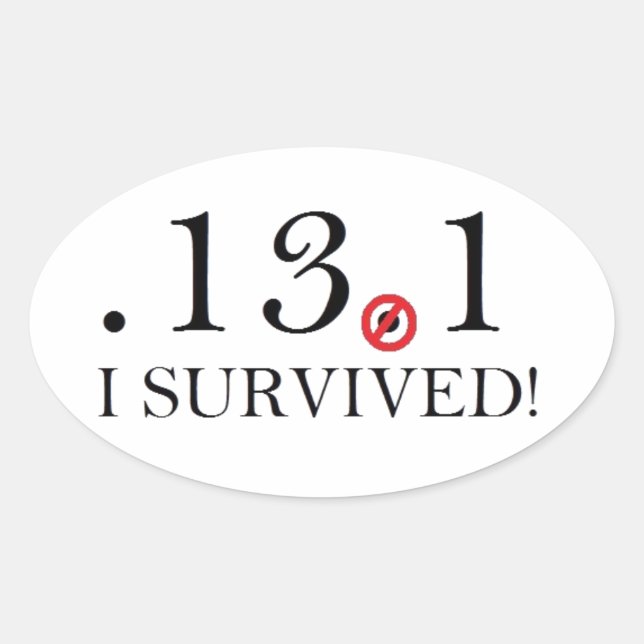 Half Marathon Spoof Sticker (Vorderseite)