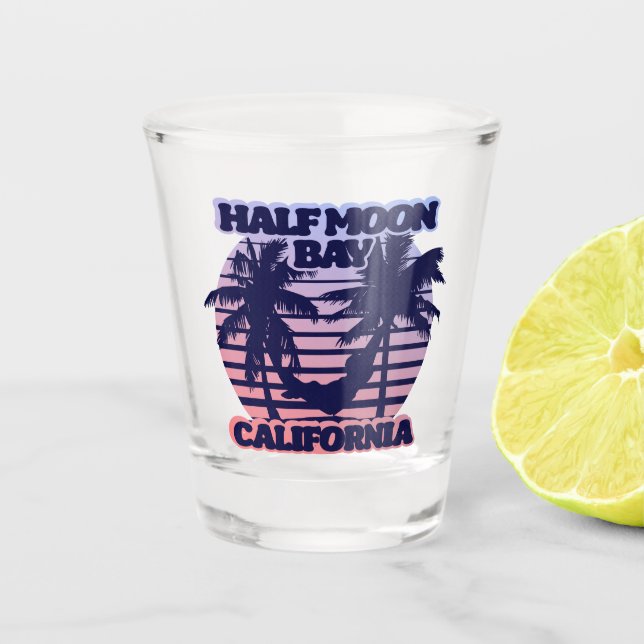Half Moon Bay Kalifornien Schnapsglas (Vorderseite)