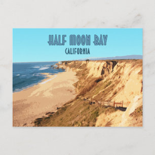 Half Moon Bay Kalifornien Vintage Postkarte