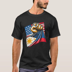 Half Philippinen Philippine Half amerikanische Fla T-Shirt