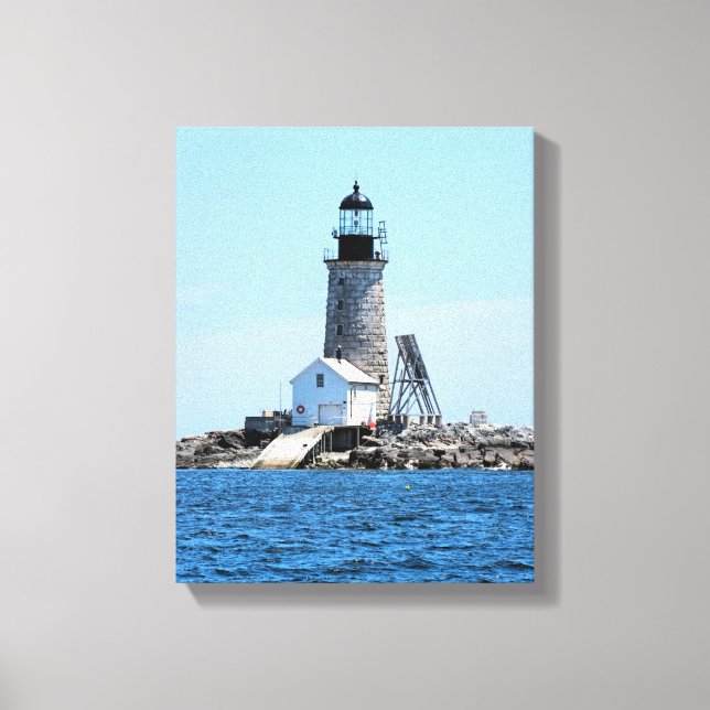 Half Rock Lighthouse, ME Wrapped Canvas Print Leinwanddruck (Vorderseite)