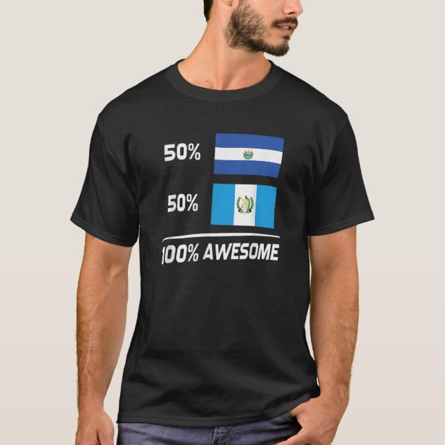 Half Salvadorian Half Guatemalan El Salvador Guate T-Shirt (Vorderseite)