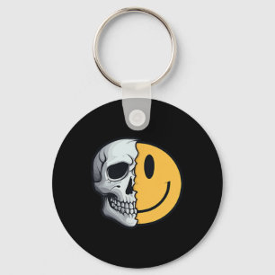 Half Skull Smile Face Rave Skeleton 70er 80er 90s  Schlüsselanhänger