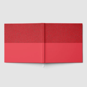 Half Textured Red Guest Book - Bold & Elegant Gästebuch