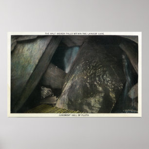 Half versteckte Falls View of Judgment Hall of Pla Poster