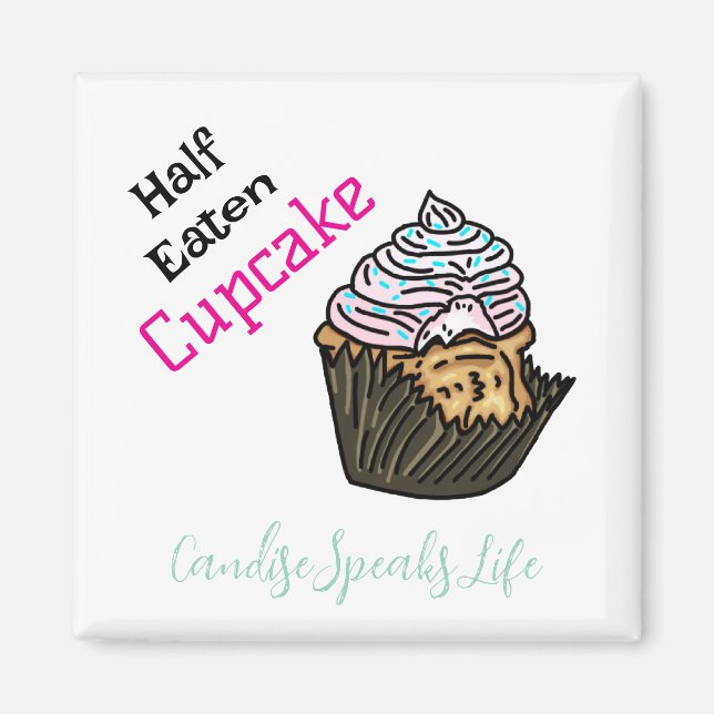 HalfEatenCupcake-Magnet Magnet (Vorne)