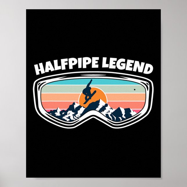 Halfpipe Snowboarden Goggles As Halfpipe Snowboar Poster (Vorne)