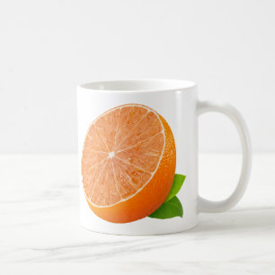 Hälfte der Mandarine Kaffeetasse