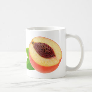 Hälfte der Pfirsich Kaffeetasse