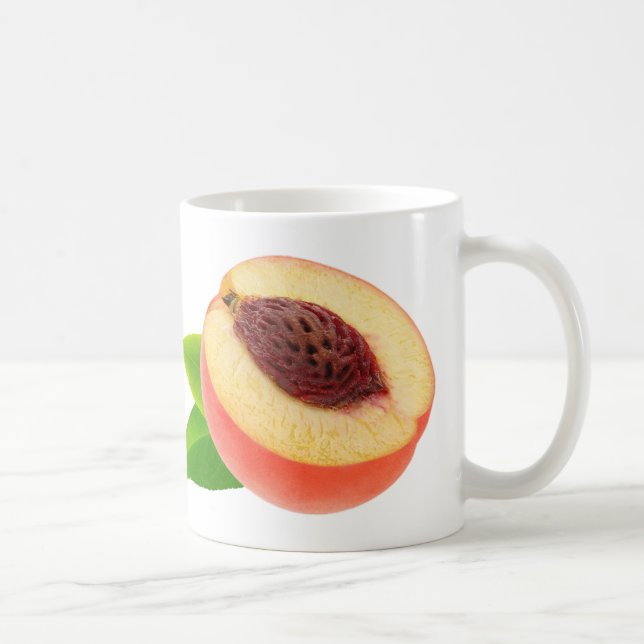 Hälfte der Pfirsich Kaffeetasse (Rechts)