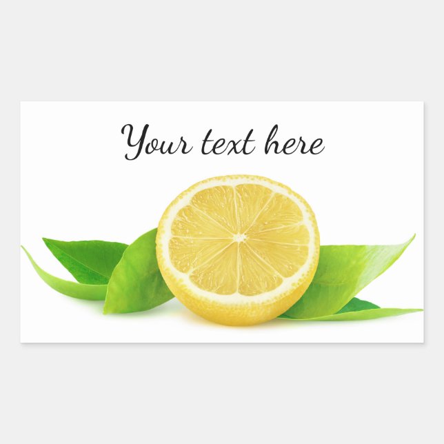 Hälfte der Zitrone Rechteckiger Aufkleber (Vorderseite)