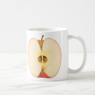 Hälfte des roten Apfels Kaffeetasse