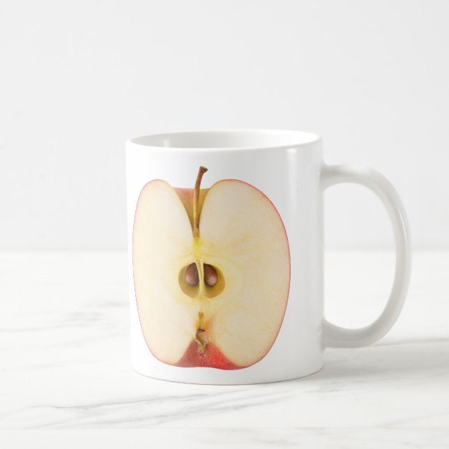 Hälfte des roten Apfels Kaffeetasse (Rechts)