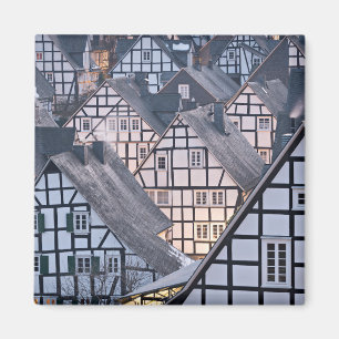 Hälfte-gezimmerte Häuser in Freudenberg, Magnet