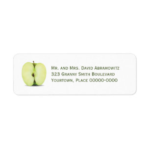 Hälfte grüne Apple-Rücksendeadresse-