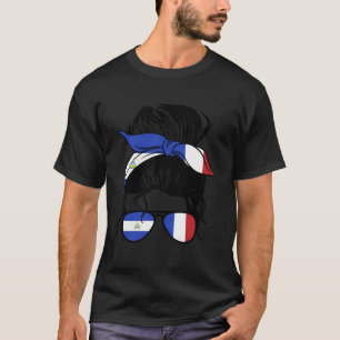 Hälfte Nicaraguan Hälfte Französisch Mix Nicaragua T-Shirt