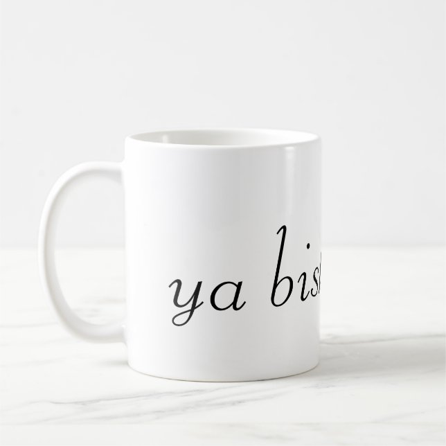 Hälfte u. Hälfte in unserem heißen Kaffee, ya bish Kaffeetasse (Links)