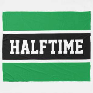 HALFTIME Helle, athletische grüne Schwarz-weiße St Fleecedecke