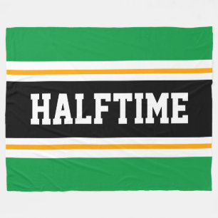 HALFTIME Schwarz-weiße Racing Streifen Fleecedecke