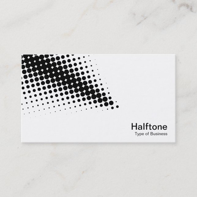 Halftone Arrow - Schwarzweiß Visitenkarte (Vorderseite)