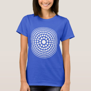 Halftone Circle 01 - Weiß auf Dunkel T-Shirt