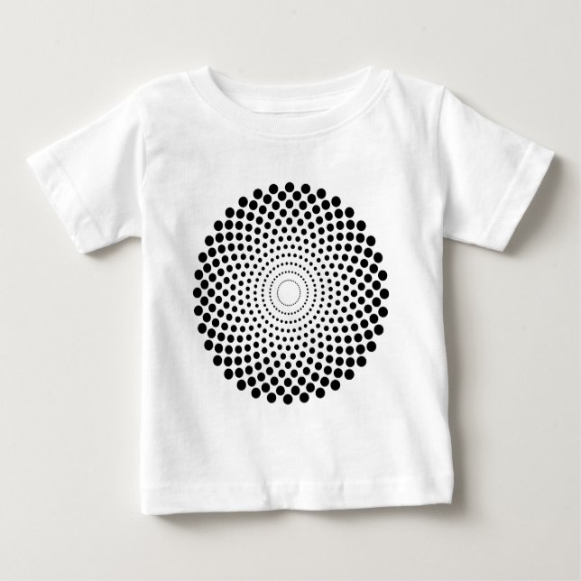 Halftone Circle 02 - Schwarz Baby T-shirt (Vorderseite)