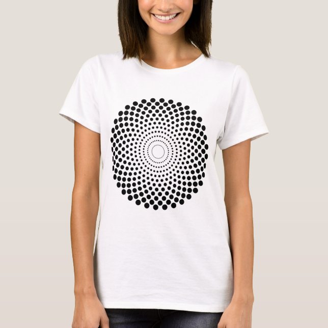 Halftone Circle 02 - Schwarz T-Shirt (Vorderseite)