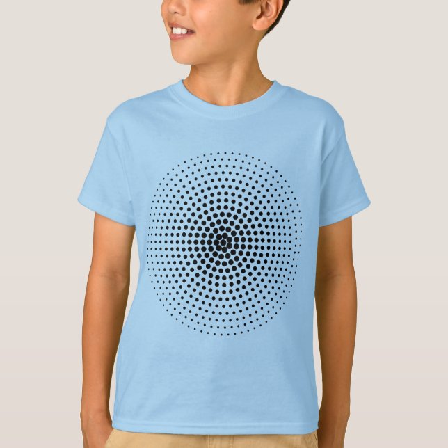 Halftone Circle 03 - Schwarz T-Shirt (Vorderseite)