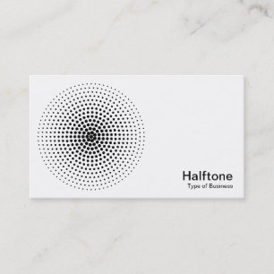 Halftone Circle 03 - Schwarz/Weiß Visitenkarte