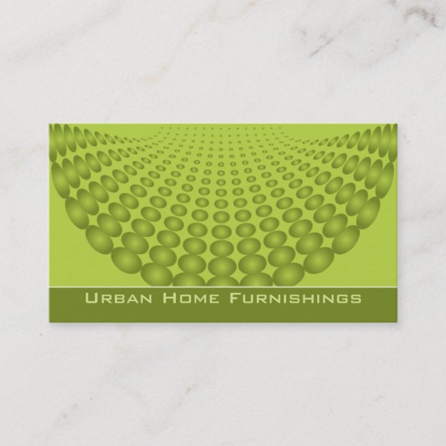 Halftone Designer Lime Visitenkarte (Vorderseite)