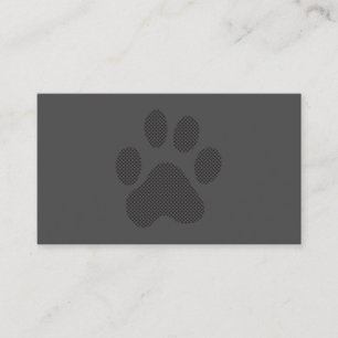 Halftone Dog Paw Visitenkarte