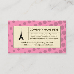Halftone-eiffel Visitenkarte