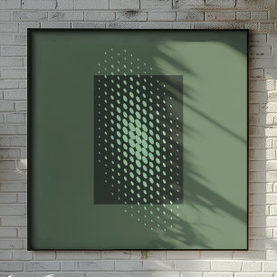 Halftone Glow Retro Art Poster