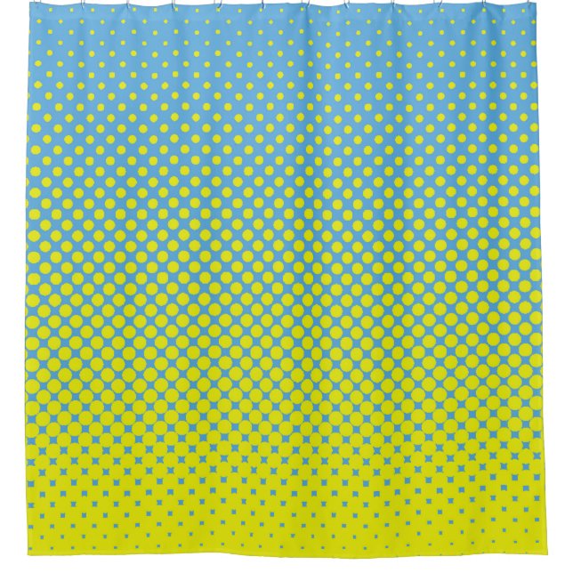 Halftone Illustration Pop, Art, Muster, Comic, Gra Duschvorhang (Vorderseite)